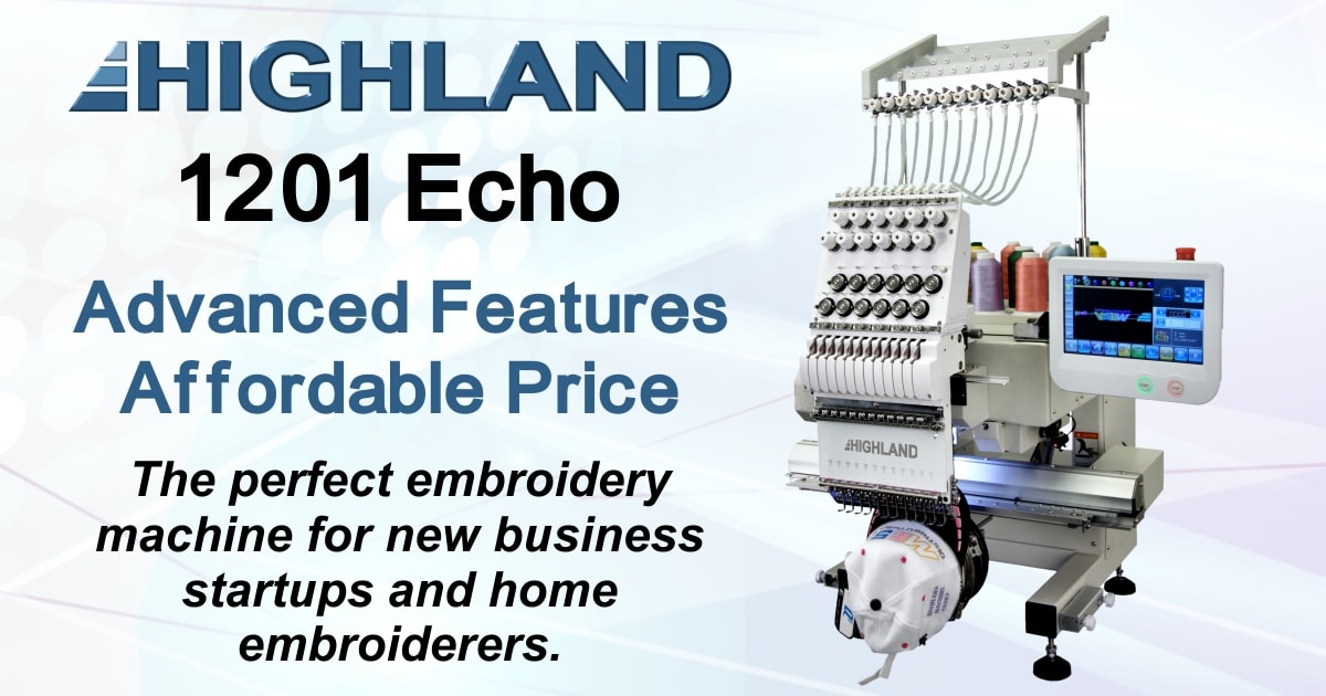 Highland 1201 Echo Compact Embroidery Machine