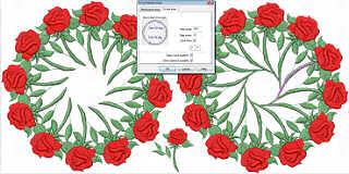 Wings Embroidery Software circular array tool