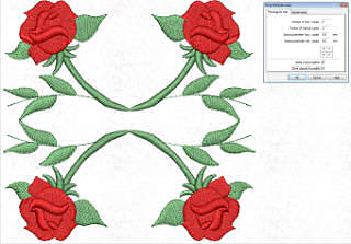 Wings Embroidery Software rectangular array tool